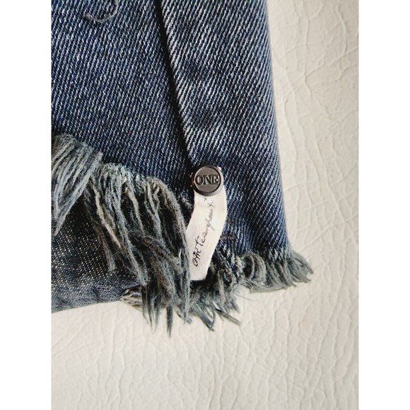 One Teaspoon Junkyard Mini Skirt Frayed Hem with Destroy - Size 25 Black - Picture 5 of 9